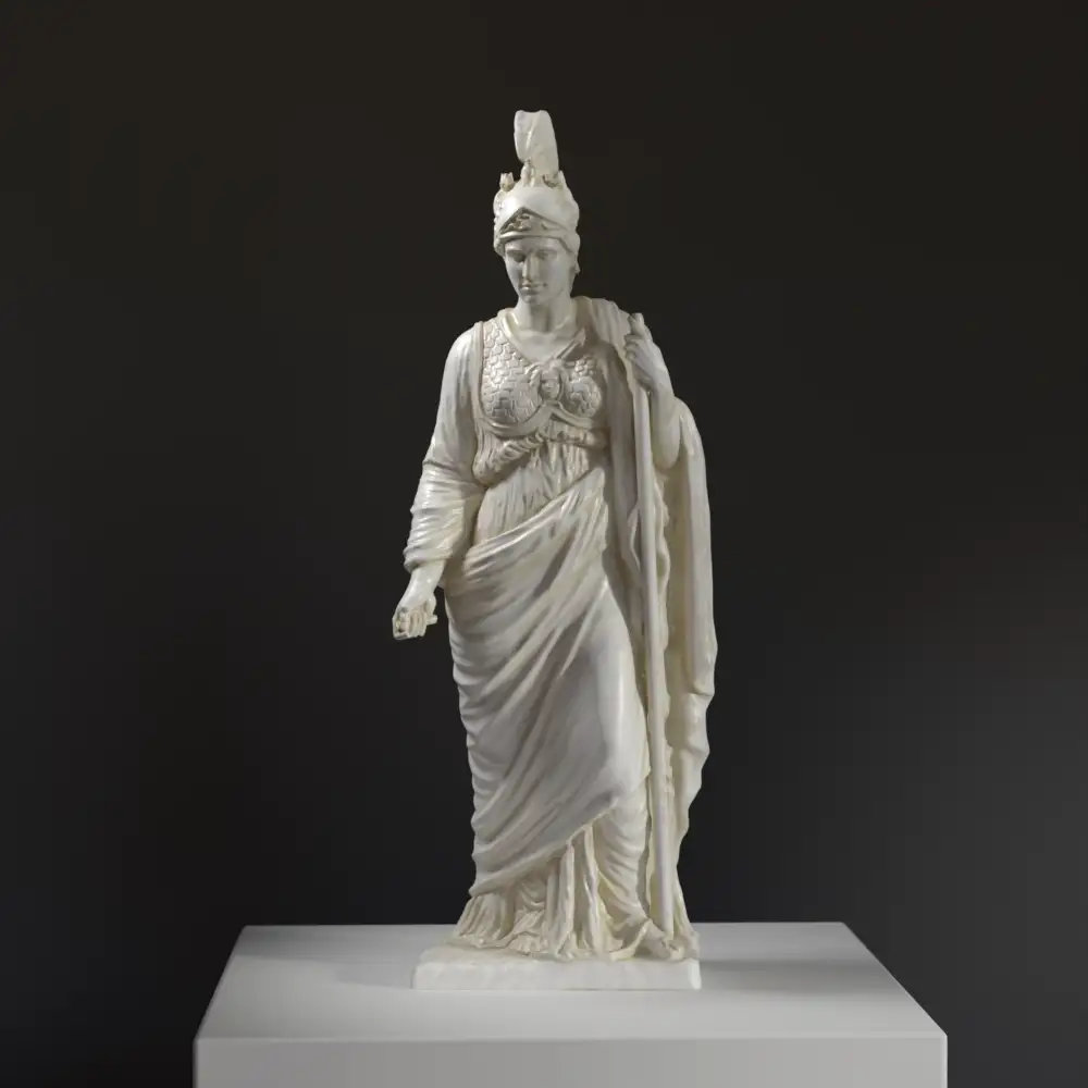Escultura de Minerva, diosa romana de la sabiduría y la guerra.