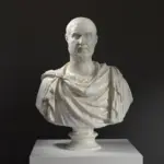 Busto de Persona Municipal, réplica de una escultura clásica en resina.