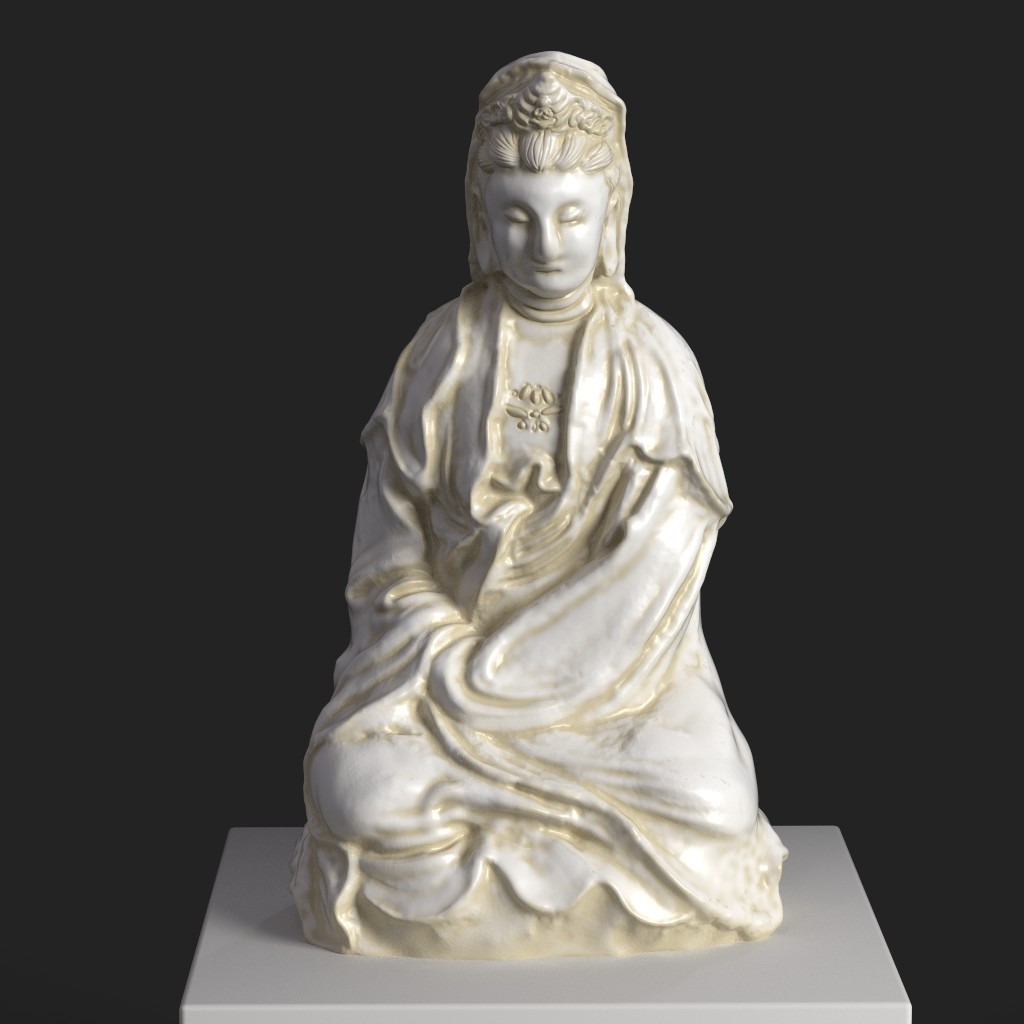 Escultura de Bodhisattva Avalokitesvara en el Museo Guimet de París.