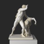 Escultura del Gaul de Ludovisi Matándose a Sí Mismo y a Su Esposa en el Palazzo Altemps de Roma