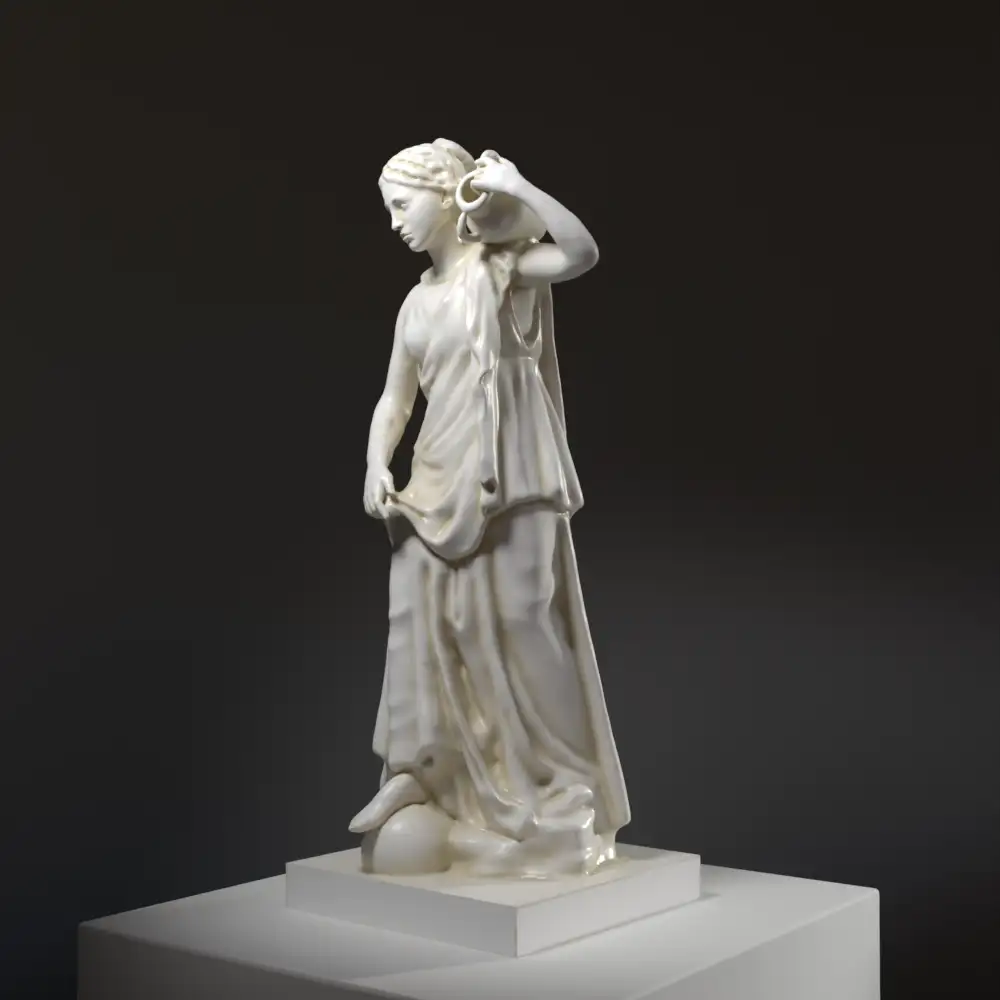 Escultura de la Nymphe Anchyrrhoé en el Museo del Louvre de París.