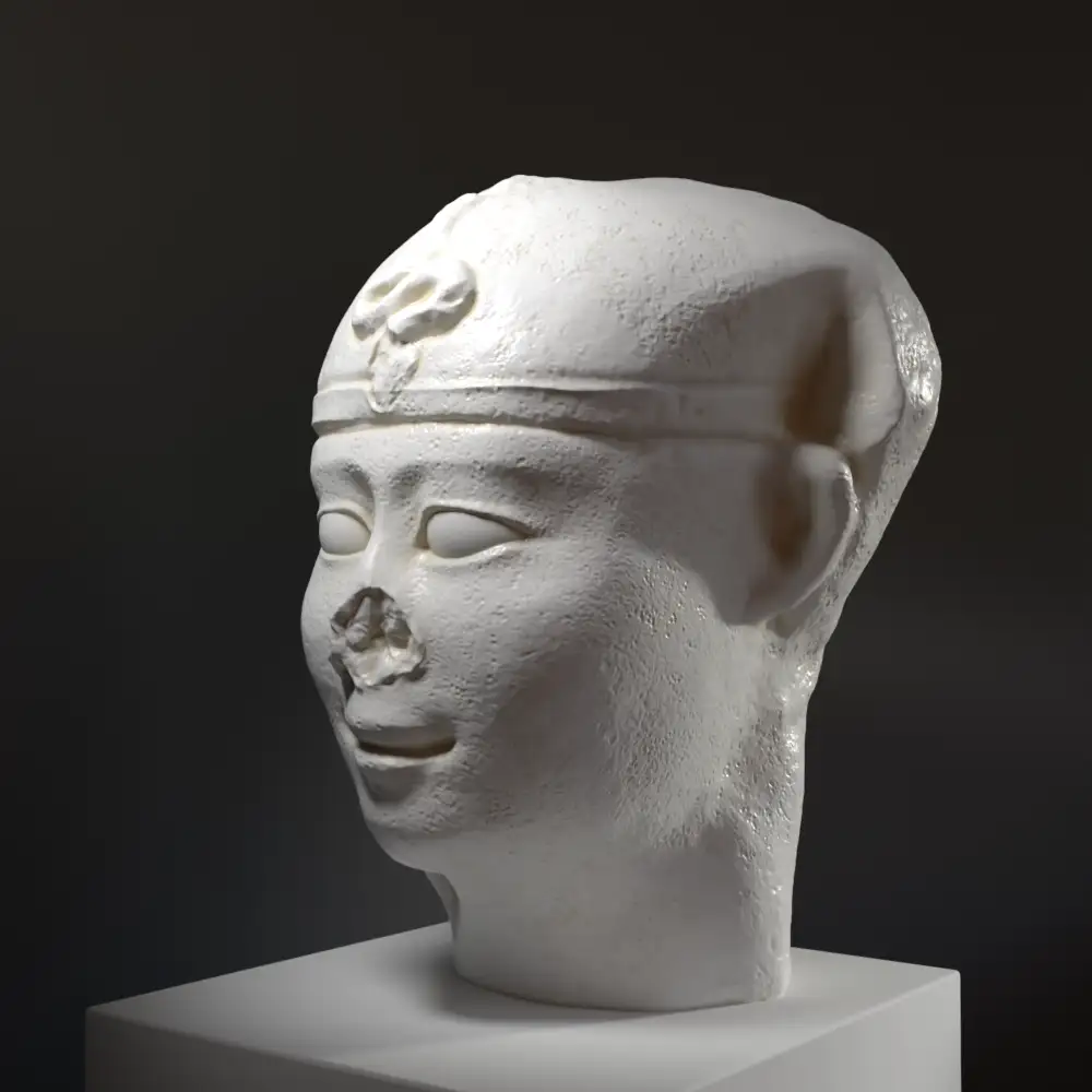 Busto del Modelo de Escultor de Ptolomeo II en resina con acabado de pátina.