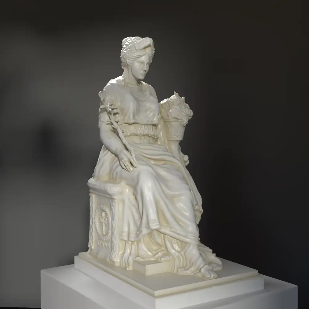 Escultura de La Paix en el Louvre de París, representando a Marianne.