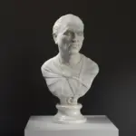 Busto de un Lictor en resina con acabado de mármol y bronce.