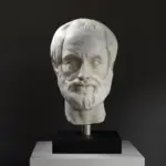 Busto de Aristóteles en el Louvre de París, réplica detallada en resina.
