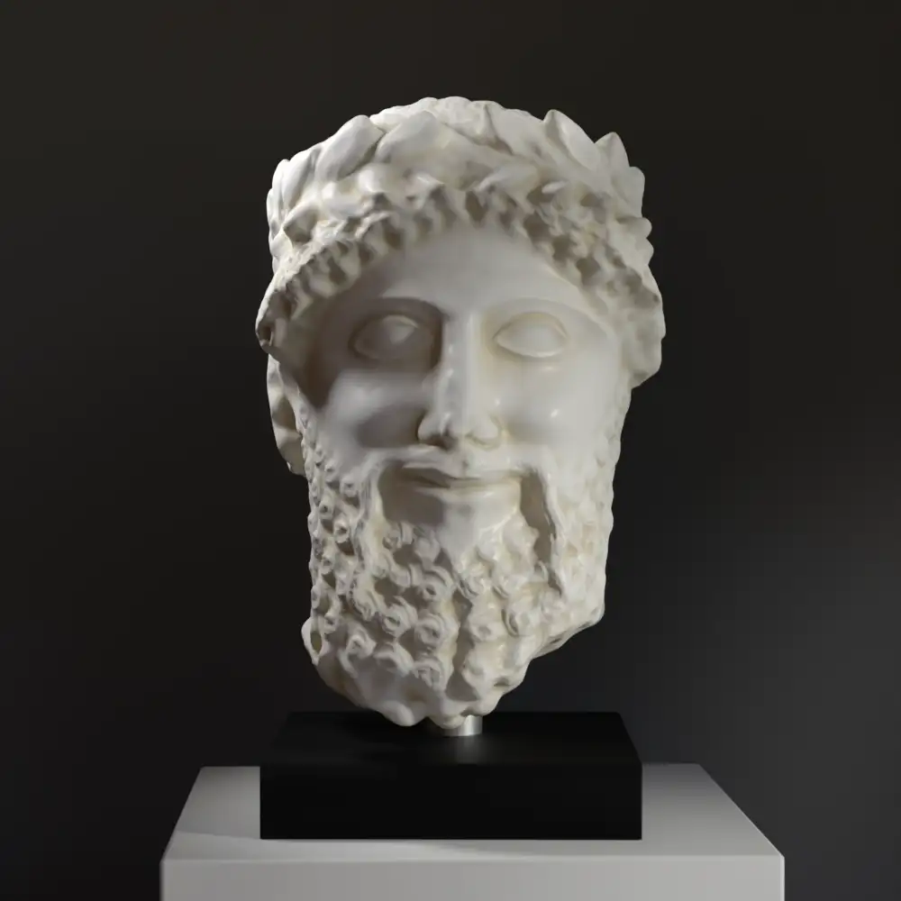 Busto de Cabeza de Caliza Chipriota, réplica de arte aqueménida.