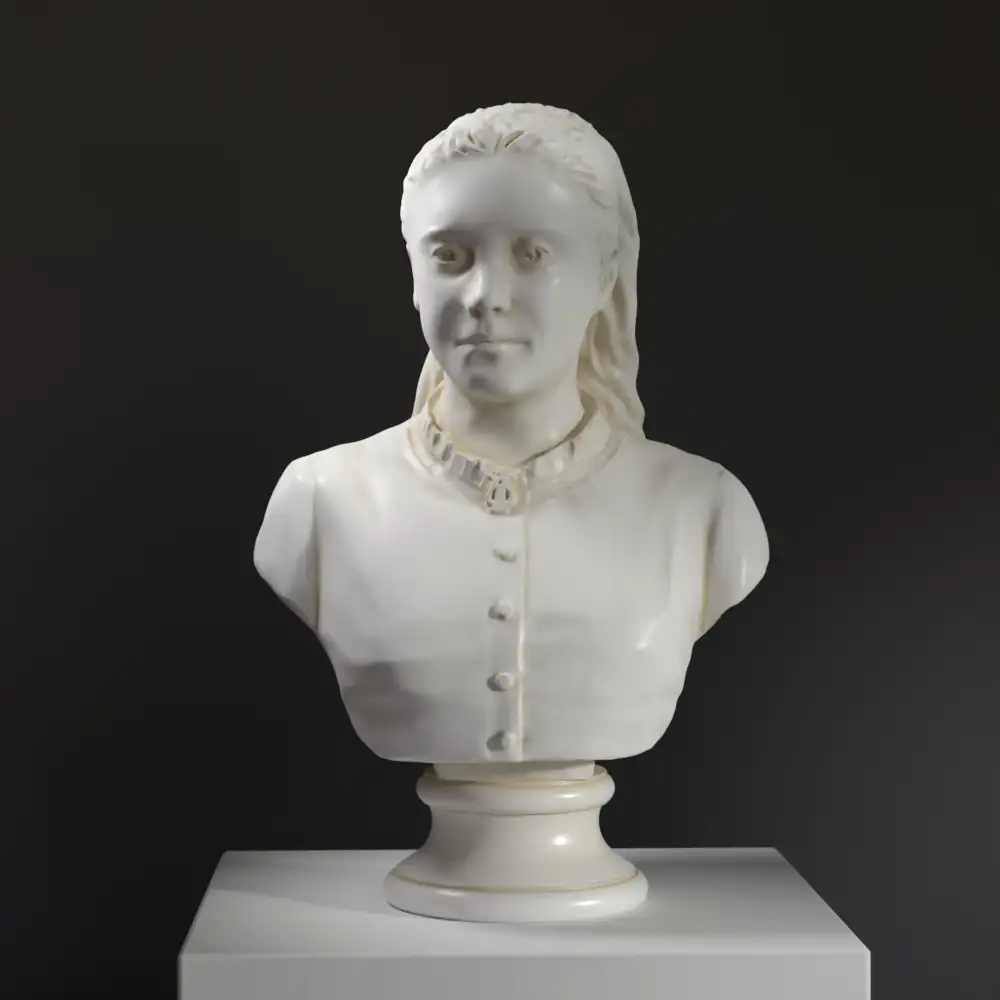 Busto de Anna Haava, escultura que captura la esencia de la poeta estonia.