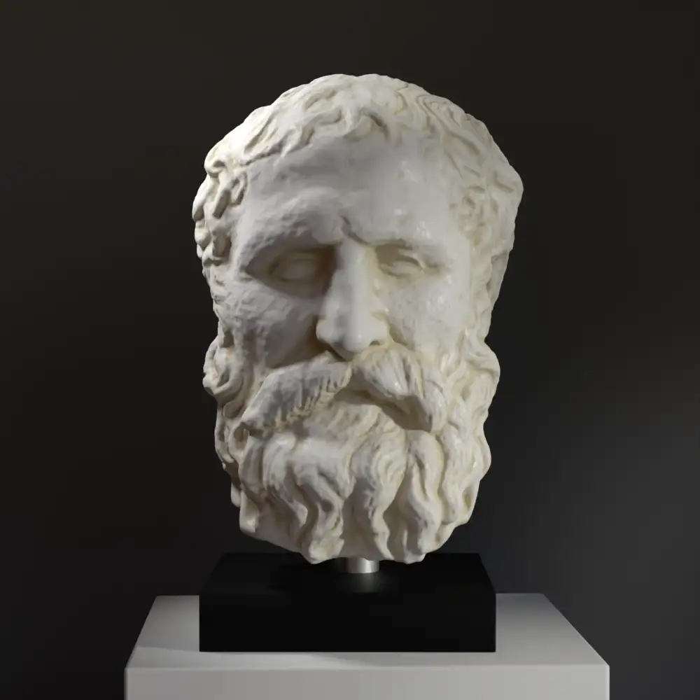 Busto de un Hombre Barbado en resina de alta calidad.