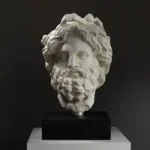 Busto de Silvano Coronado con Pino, escultura clásica en resina.