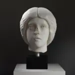 Busto de Crispina, escultura que captura la belleza de la antigua Roma.