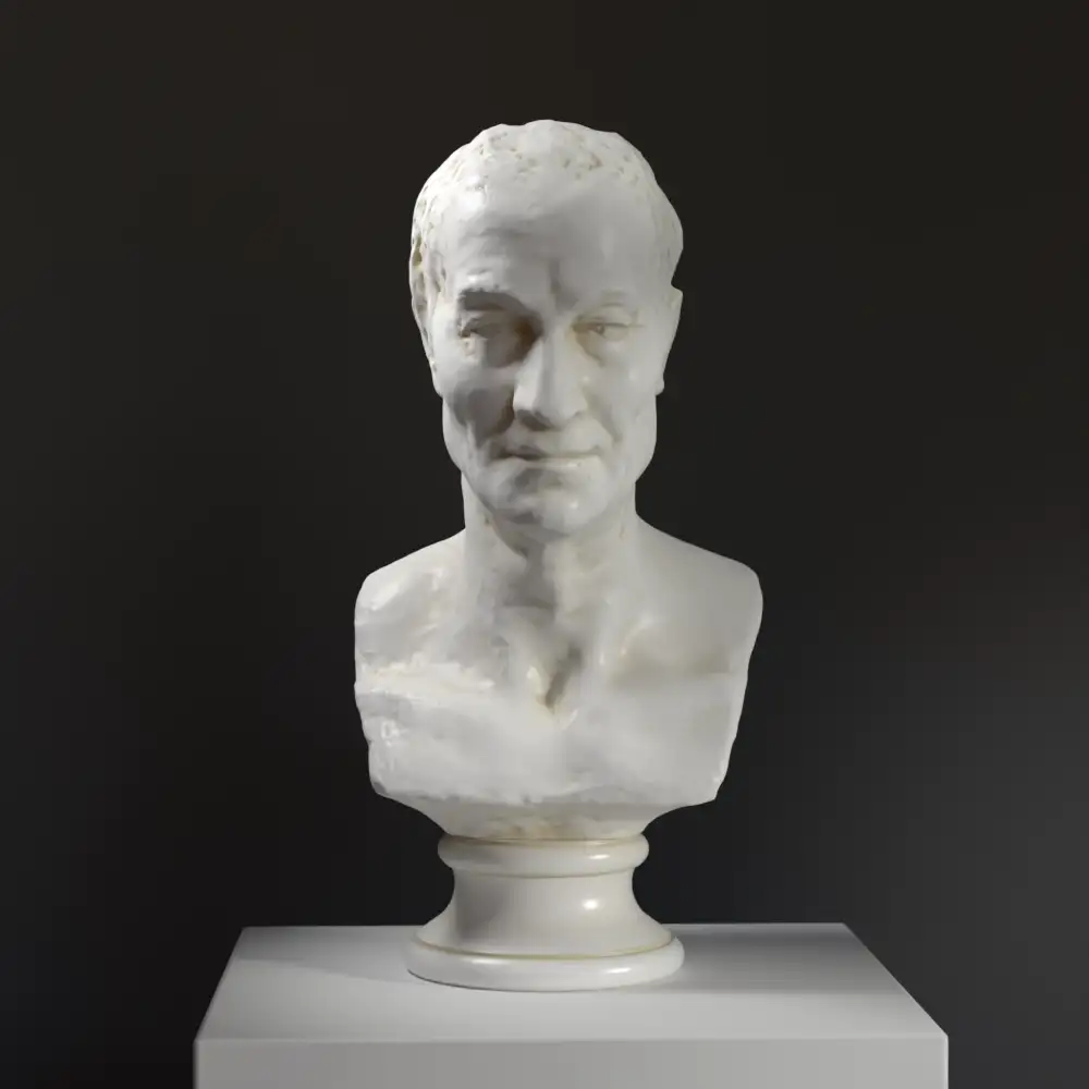 Busto de Facchino Romano en resina con acabado de pátina.