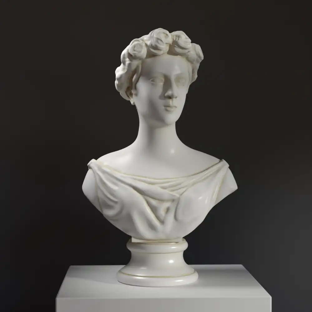 Busto de la Reina Victoria en resina de alta calidad.