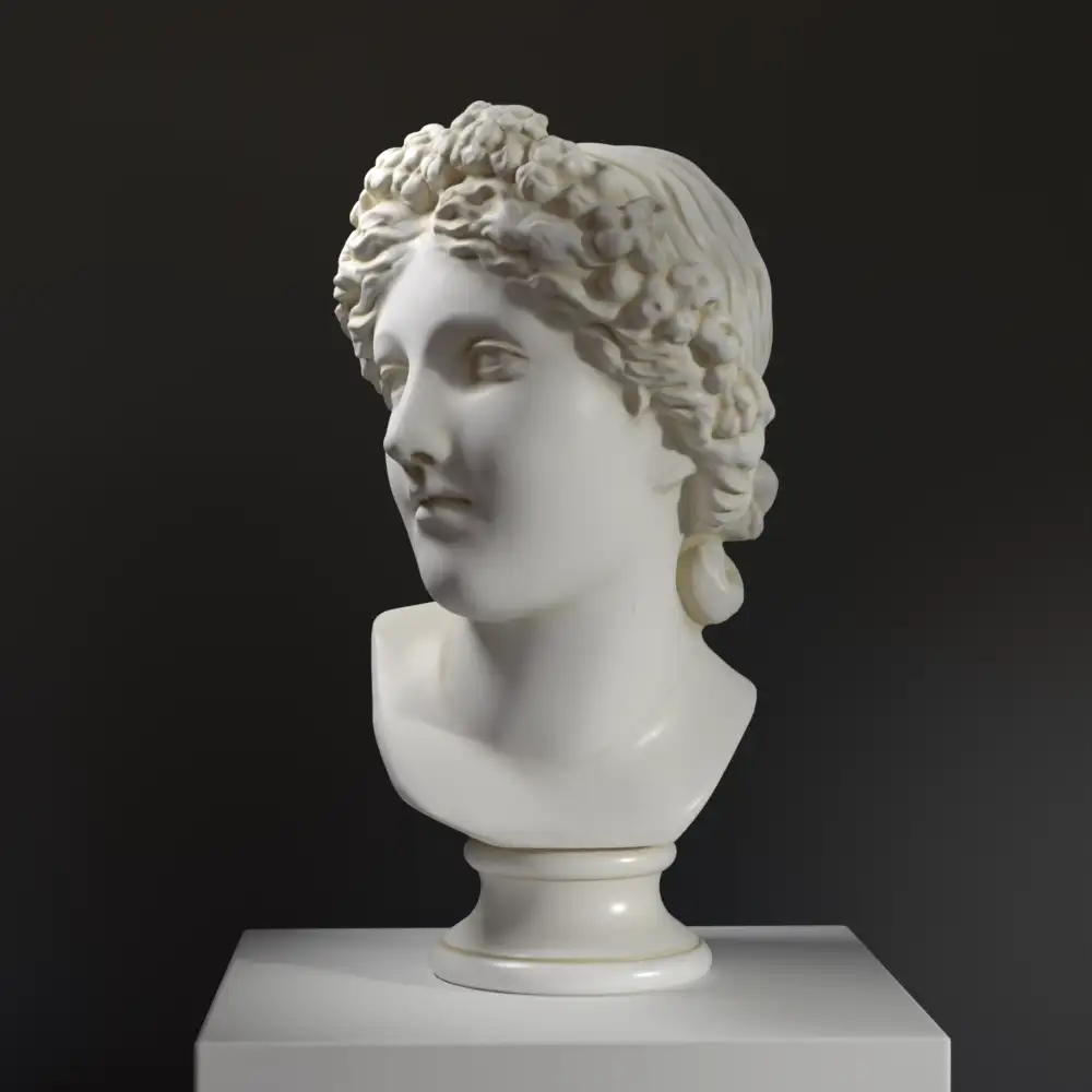 Busto de la Nínfa Salmacis en resina de alta calidad.