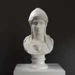 Busto de Atenea Partenos, escultura de la antigua Grecia.