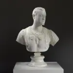 Busto de Cosimo I en resina con efecto de pátina.