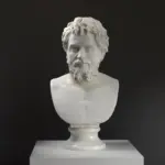 Busto del Emperador Septimio Severo en resina con acabado de pátina.