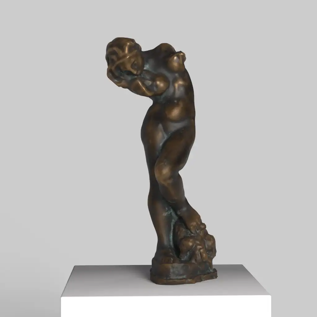 Sculpture de La Voix Intérieure ou Méditation d'Auguste Rodin, mettant en avant les détails et la patine.