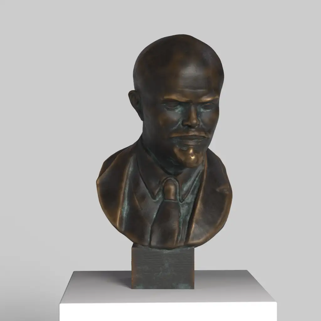 Buste de Lénine au Musée d'Islington à Londres, réplique en résine.