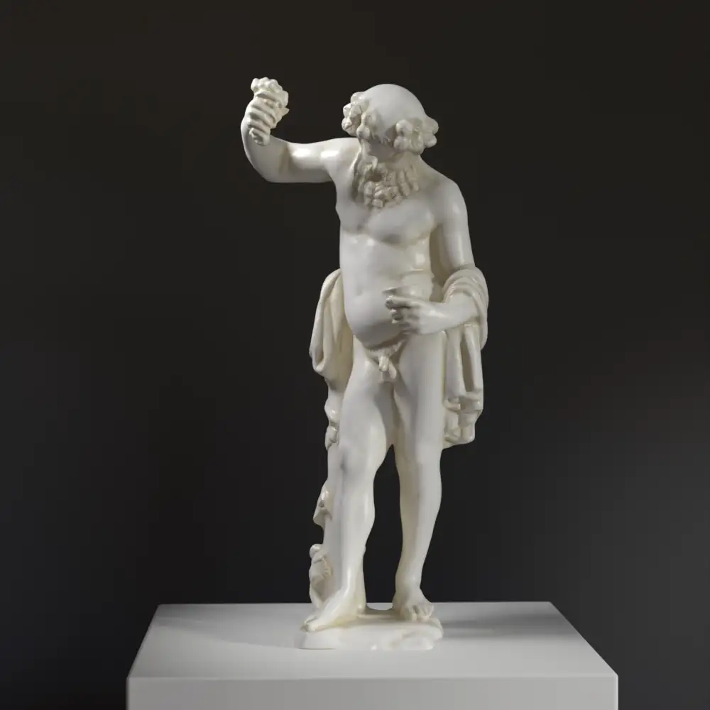 Sculpture de Silène, compagnon de Dionysos, au Louvre Paris.