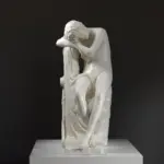 Sculpture d'Endymion Endormi, représentant un jeune homme paisiblement endormi.