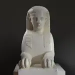 Sculpture du Sphinx 2 représentant un humain et un lion.