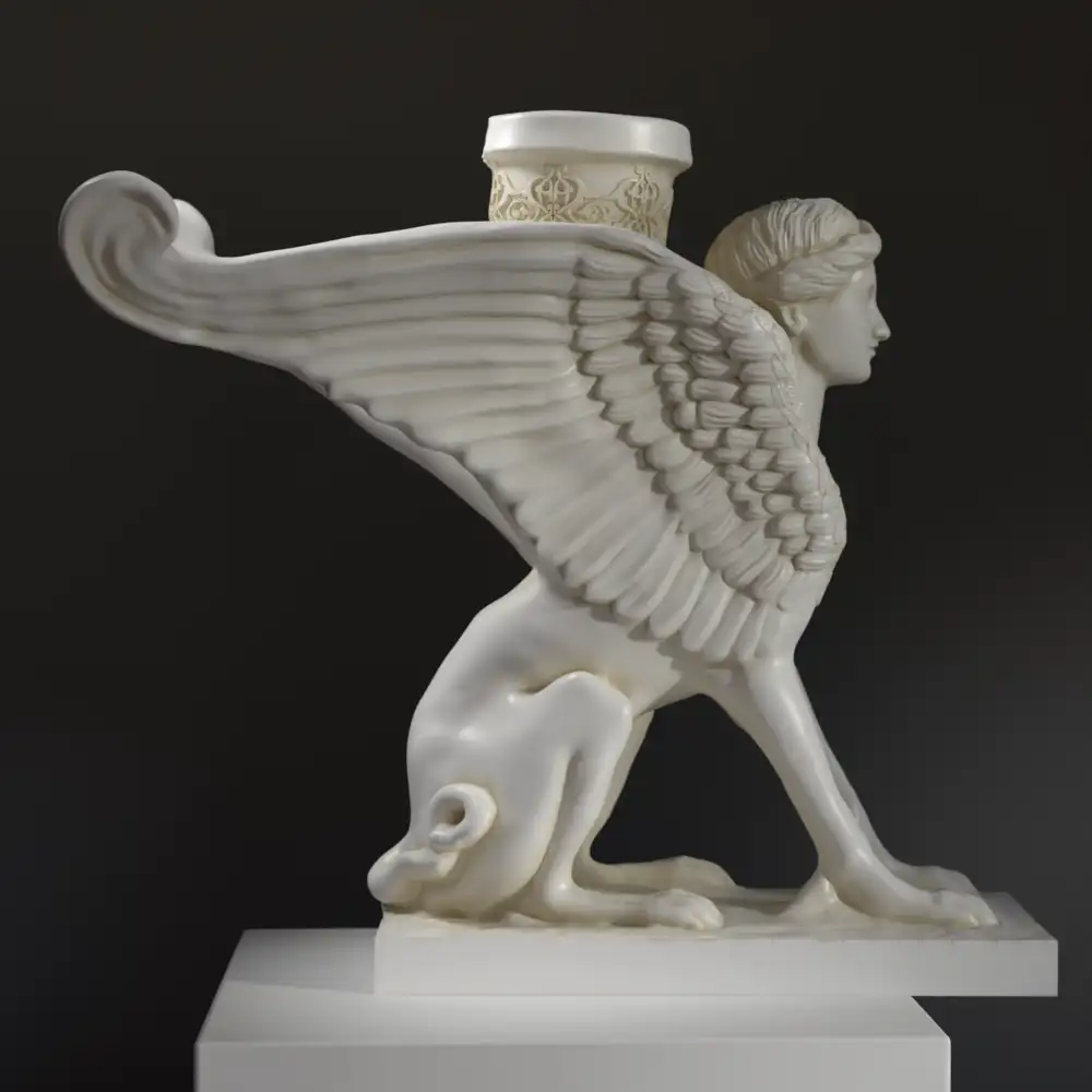 Sculpture du Sphinx dans la Maison du Faune de Pompéi