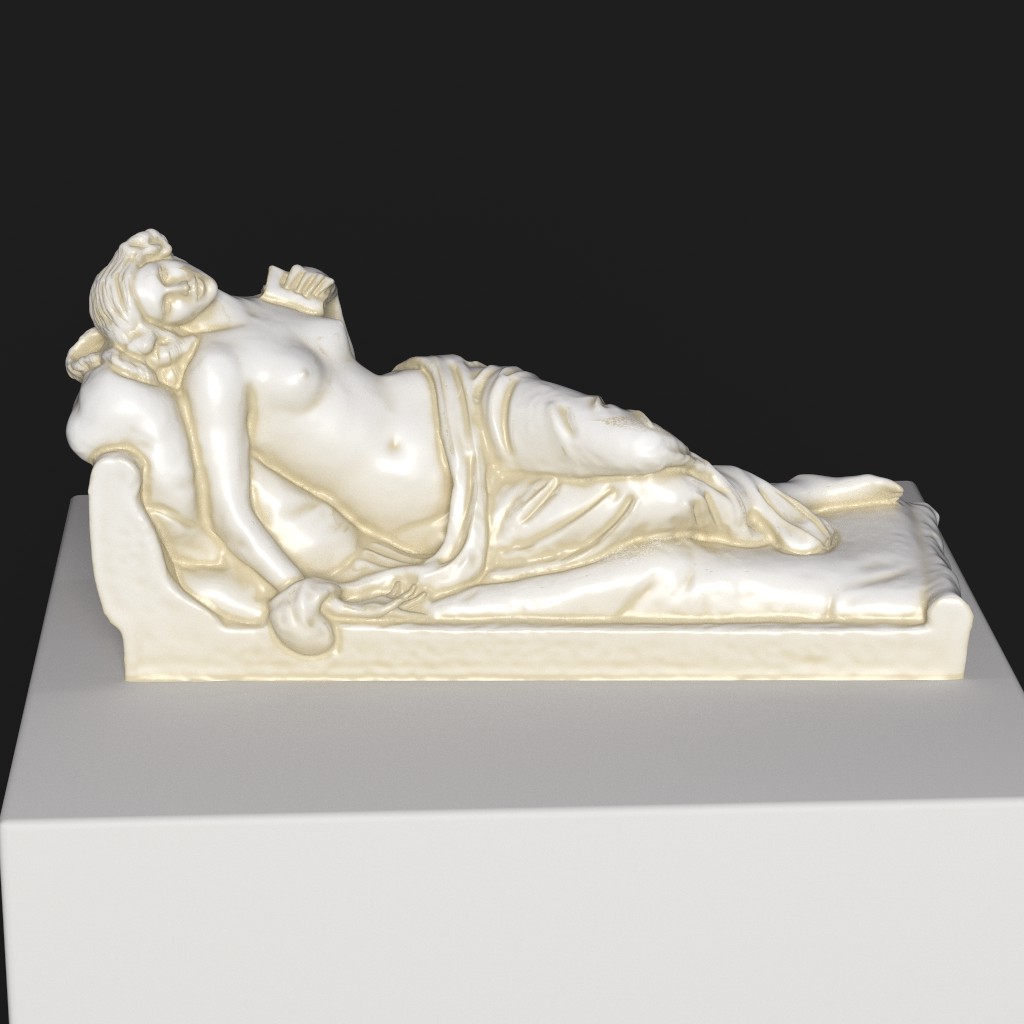 Sculpture de La Sieste au Louvre, réplique en résine