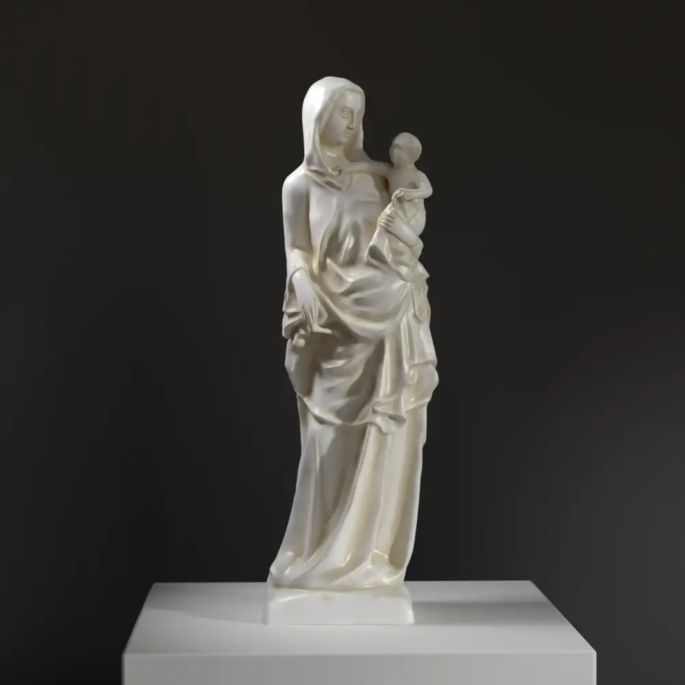 Sculpture de la Vierge et l'Enfant Madonna en résine