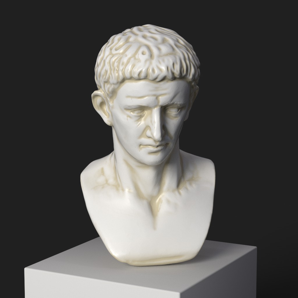 Buste de l'Empereur Claude au Louvre de Paris, réplique en résine.