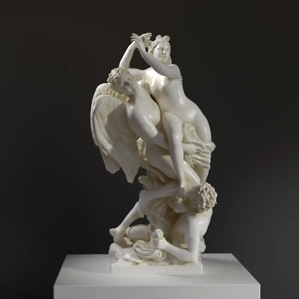 Réplique de la sculpture de Borée enlevant Oreithyia au Louvre.