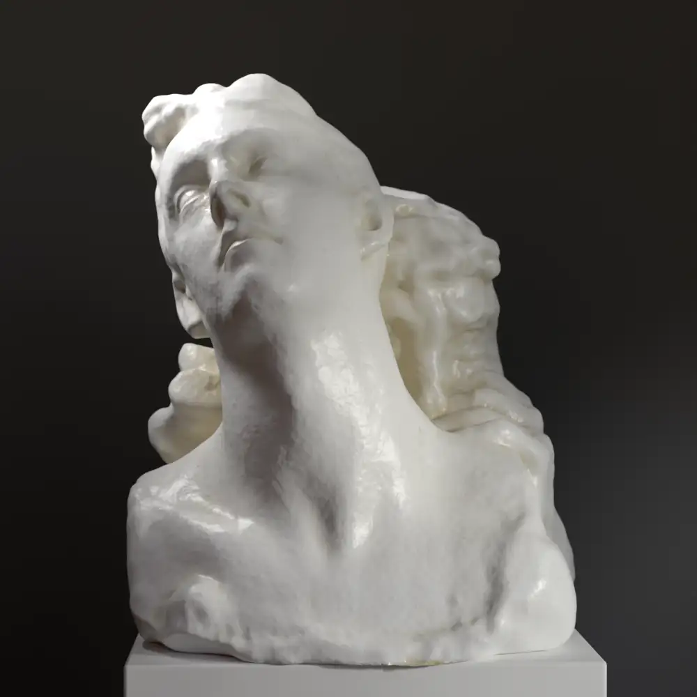 Buste représentant le Jour et la Nuit ou Adolescence, mettant en avant la dualité de l'existence.