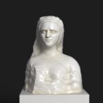 Buste de la Tête de Pallas, une sculpture classique en résine.