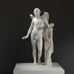 Réplique de la sculpture d'Eros Borghese au Louvre de Paris.