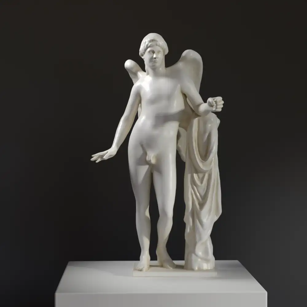 Réplique de la sculpture d'Eros Borghese au Louvre de Paris.