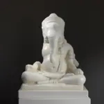 Sculpture de Ganesha, divinité hindoue, au Musée Guimet.