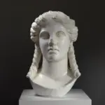 Réplique du Buste d'Artemis ou d'Apollon en résine.