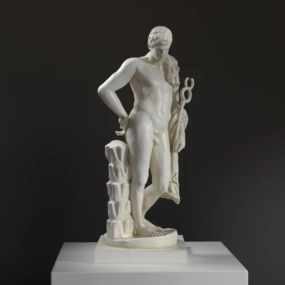 Sculpture d'Hermès Belvédère Antinous en résine de haute qualité.