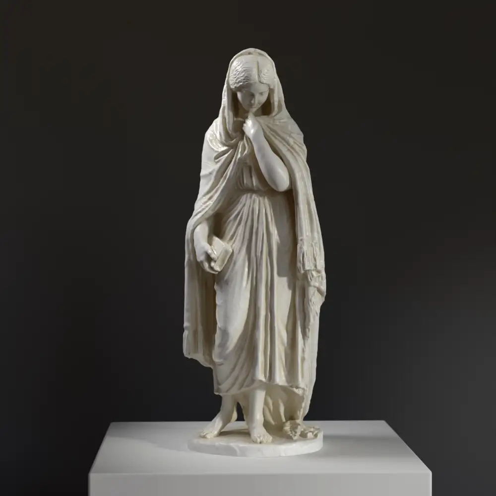 Sculpture de Highland Mary tenant une Bible, inspirée de l'œuvre de Benjamin Spence.