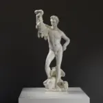 Sculpture de Jason tenant la Toison d'Or, réplique de l'œuvre de Pietro Francavilla.