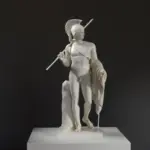 Sculpture de Jason avec la Toison d'Or, représentant le héros mythologique.