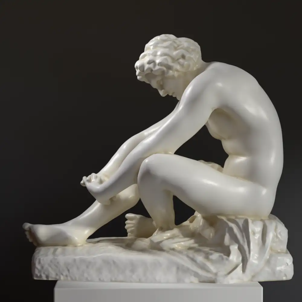 Sculpture représentant le désespoir, inspirée de l'œuvre de Jean-Joseph Perraud.