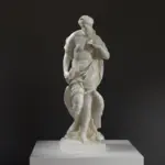Sculpture de Leda à Bruxelles, représentant la rencontre légendaire entre Leda et Zeus.