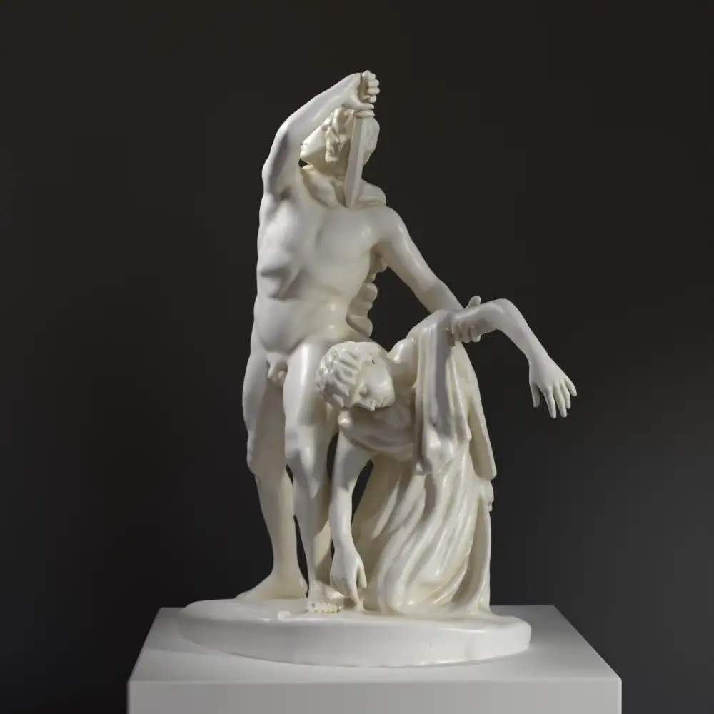 Sculpture du Gaulois de Ludovisi représentant un homme debout avec une femme mourante.