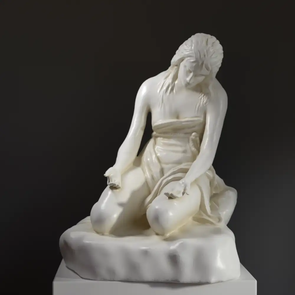 Réplique de la sculpture Maddalena Pénitente en résine.