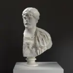 Buste représentant un guerrier romain en armure lorica squamata.