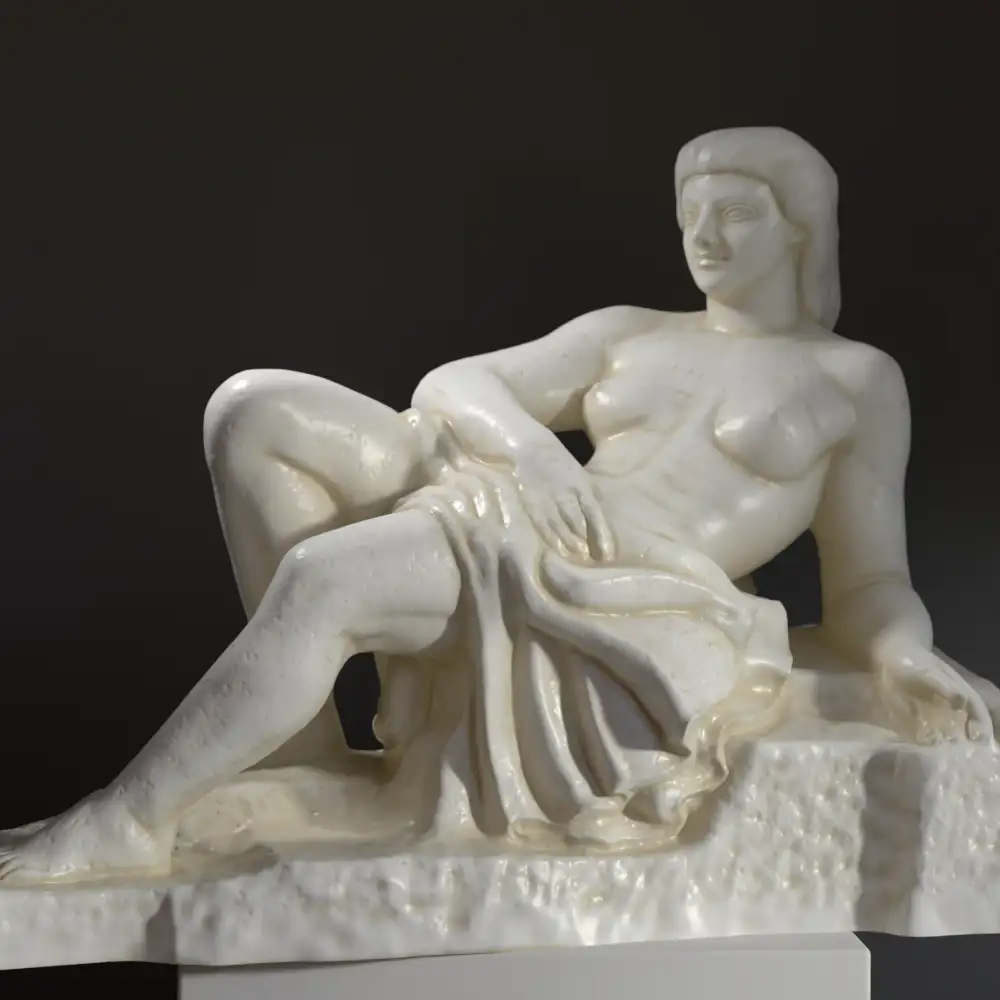 Sculpture de Méduse avec des serpents venimeux pour cheveux.