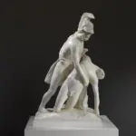 Sculpture représentant Ménélas tenant le corps de Patrocle.