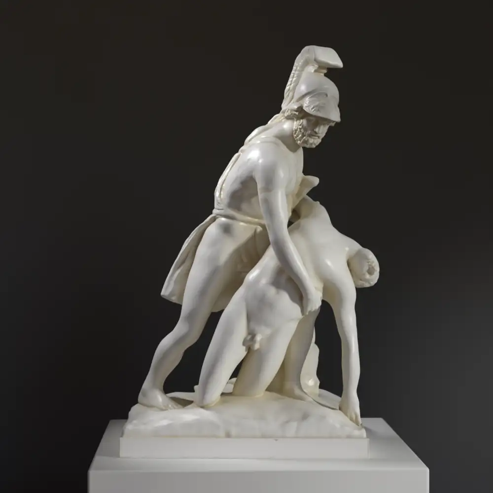 Sculpture représentant Ménélas tenant le corps de Patrocle.