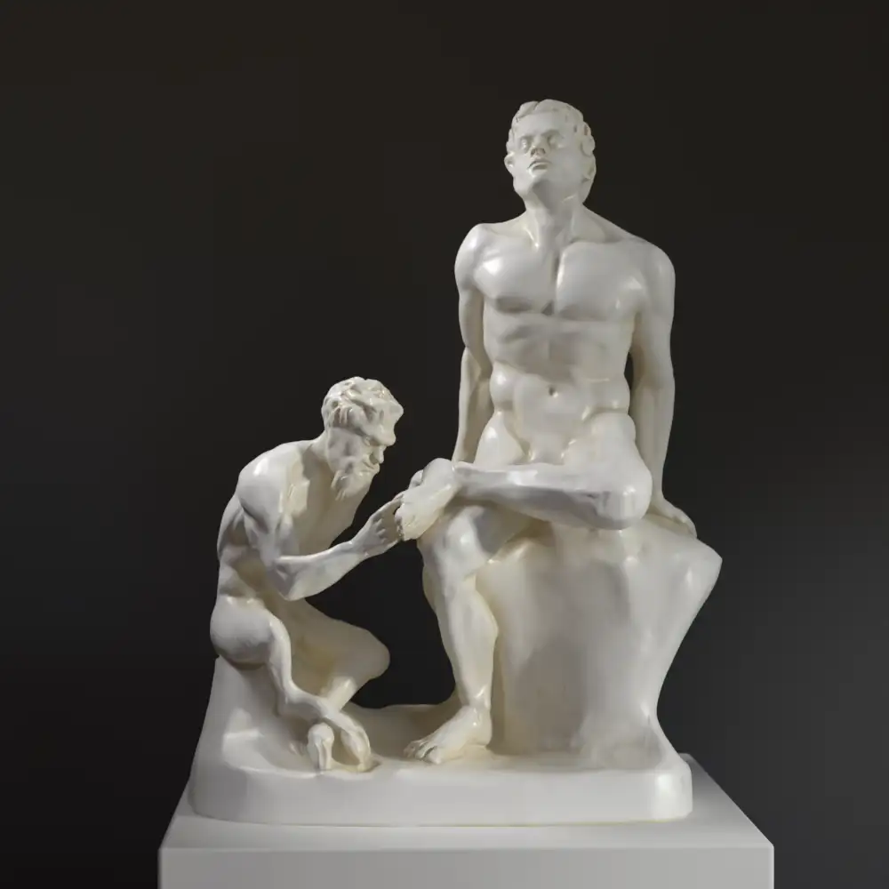 Réplique de la sculpture de Pan et Satyr au Musée de l'État de l'Hermitage.