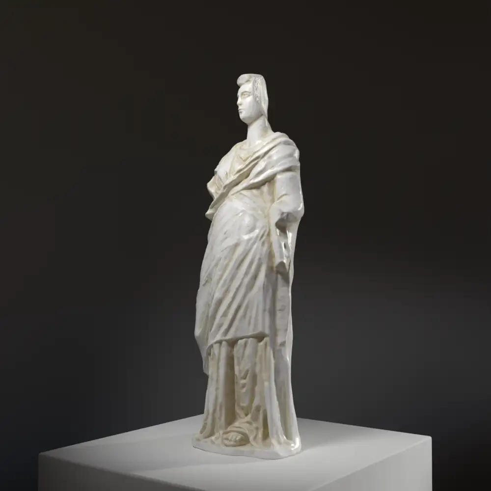 Buste de la Femme 2 en résine avec effet marbré et bronze.